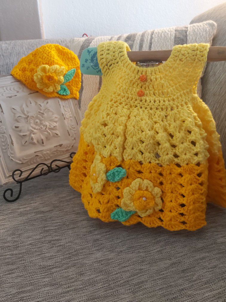 Vestido De Niña De Crochet