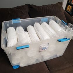 Wincup White Plastic Lids 12oz-24oz Cups Bulk Lot 2200 Lids Disposable Drink Cup Lids