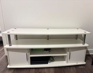 White tv stand