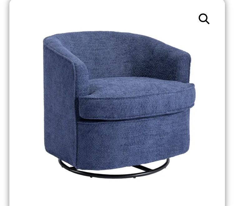 Swivel Barrel Chair, Comfy Round Accent Sofa