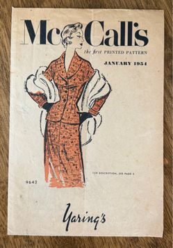 McCall’s the First Printed Pattern January 1954 - Yaring’s