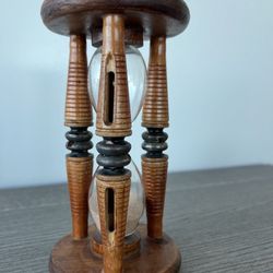 ANTIQUE BOBBIN 3 TIER HOUR GLASS TIMER