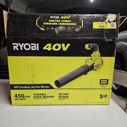 Ryobi 40V Cordless Jet Fan Blower (Tool Only)