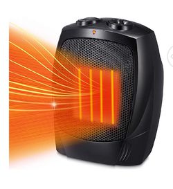 Heater Electric Portable Heater Fan for Home and Office Ceramic Fan Heaters with Adjustable Thermostat, 750W/1500W