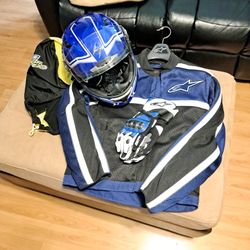 Helmet, Jacket, And Gloves