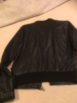 Large women's looks like leather cute jacket