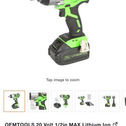 OEMTOOLS 20 VOLT 1/2in Max 