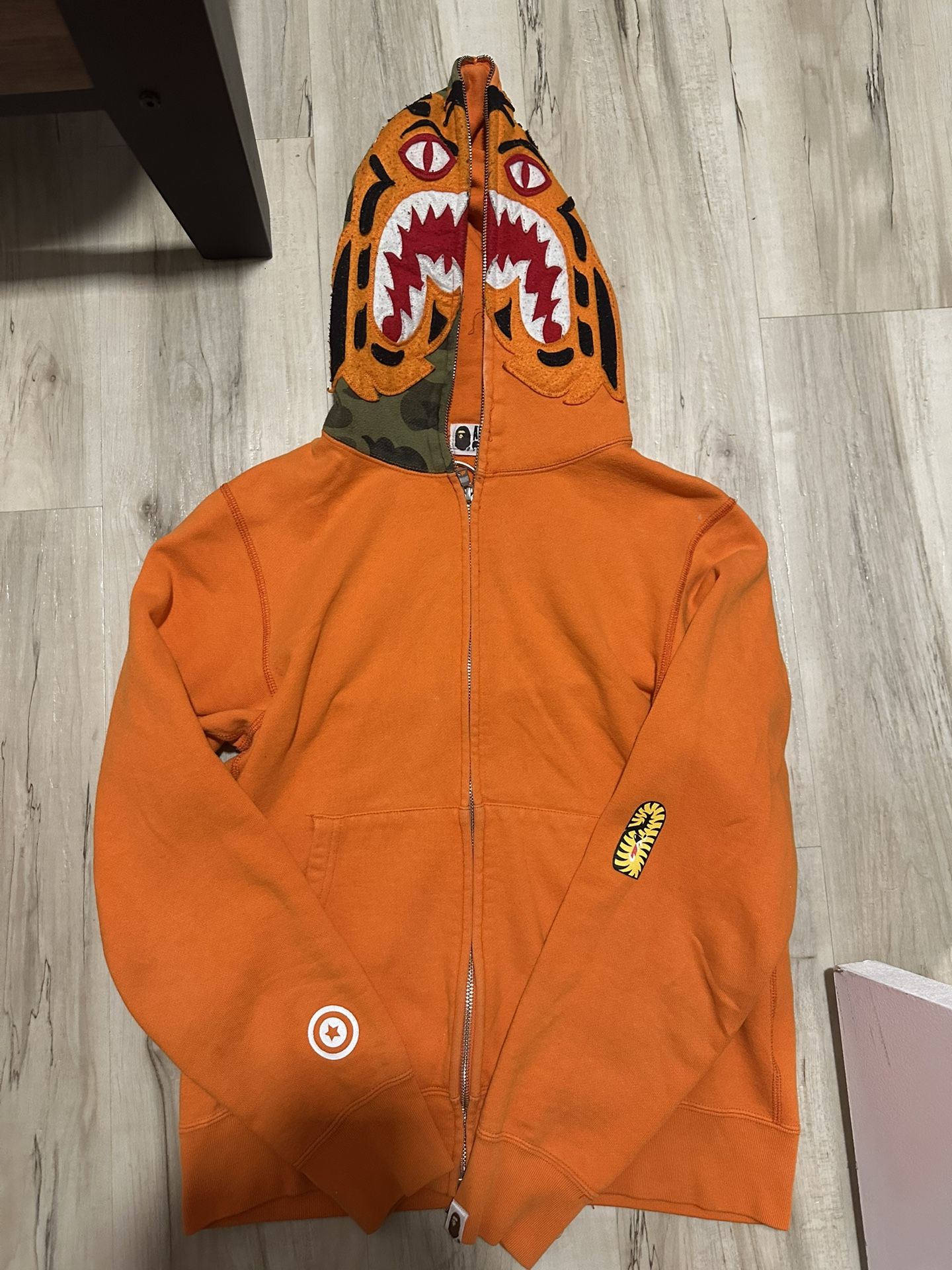 Bape Tiger Orange Full Zip Up