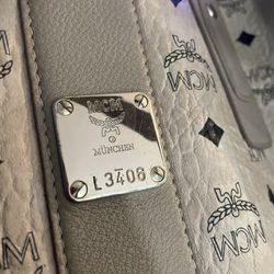 Tan Reversible Authentic MCM bag with Small MCM bag 