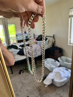 Italian Silver Cuban Link Chain Necklace 925 125.5 grams