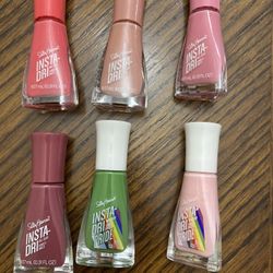 New Sally Hanson Nail Polish 6 PCs Bundle 