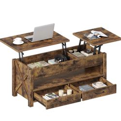 Coffee Table Fold Out With Drawers