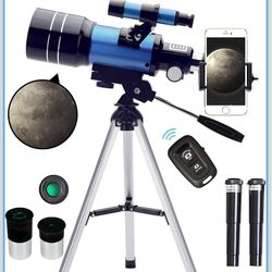 ToyerBee Telescope for Adults & Kids, 70mm Aperture (15X-150X) Portable Refractor Telescopes for Astronomy Beginners, 300mm Professional Travel Telesc