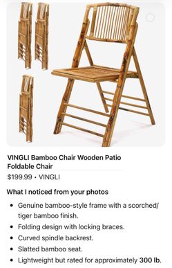 Bamboo Folding Chairs
