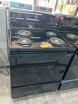 GE Black Electric Coil Range Stove