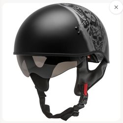 Gmax half helmet with visor