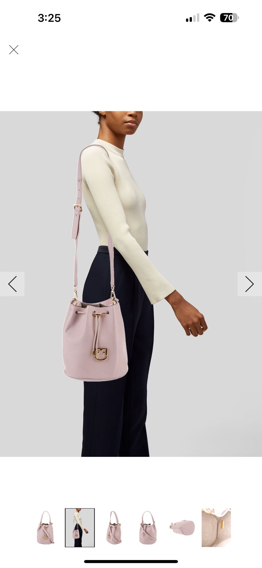 Furla Leather Rose Luxury Bucket