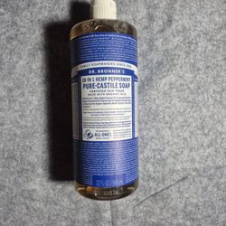 Bronners Peppermint Castile Soap.