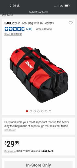 Bauer 24” Tool Bag