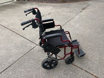 Transport Wheelchair with Folding Frame