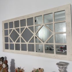 24x48 Mirror. Can Hang Either Way. BLACK. shown Hung In White