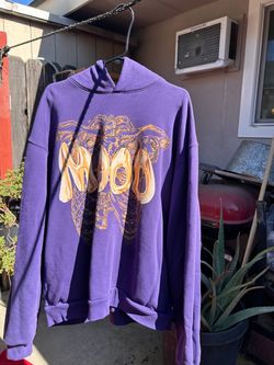 Not in the mood Purple Graphic Pullover Hoodie
