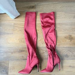 Red Thigh High Boots 