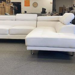 New Leather Sectional Couch / Free Delivery 