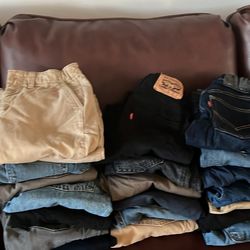 Huge Lot Of Boys Pants 19 Pairs- Size 10
