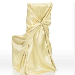 Satin Universal Chair Covers Gold - 24 Covers