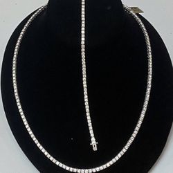 925 Sliver moissanite tennis 