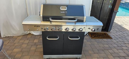 BBQ-Nexgrill Deluxe 6-Burner Propane Gas Grill with Ceramic Searing Side Burner