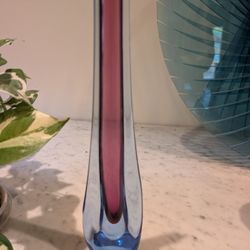 Vintage Murano Sommerso Slender Vase