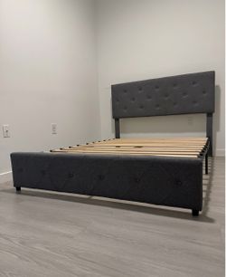 Beautiful Full Sized Gray Bed Frame