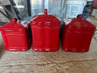 Red Princess House Kitchen Jars