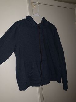 Navy Blue Zip-Up Hoodie FADED GLORY sweater