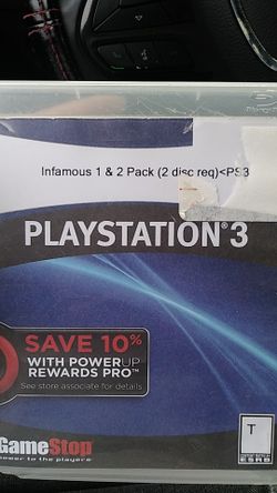 Infamous this one and two PS3 game