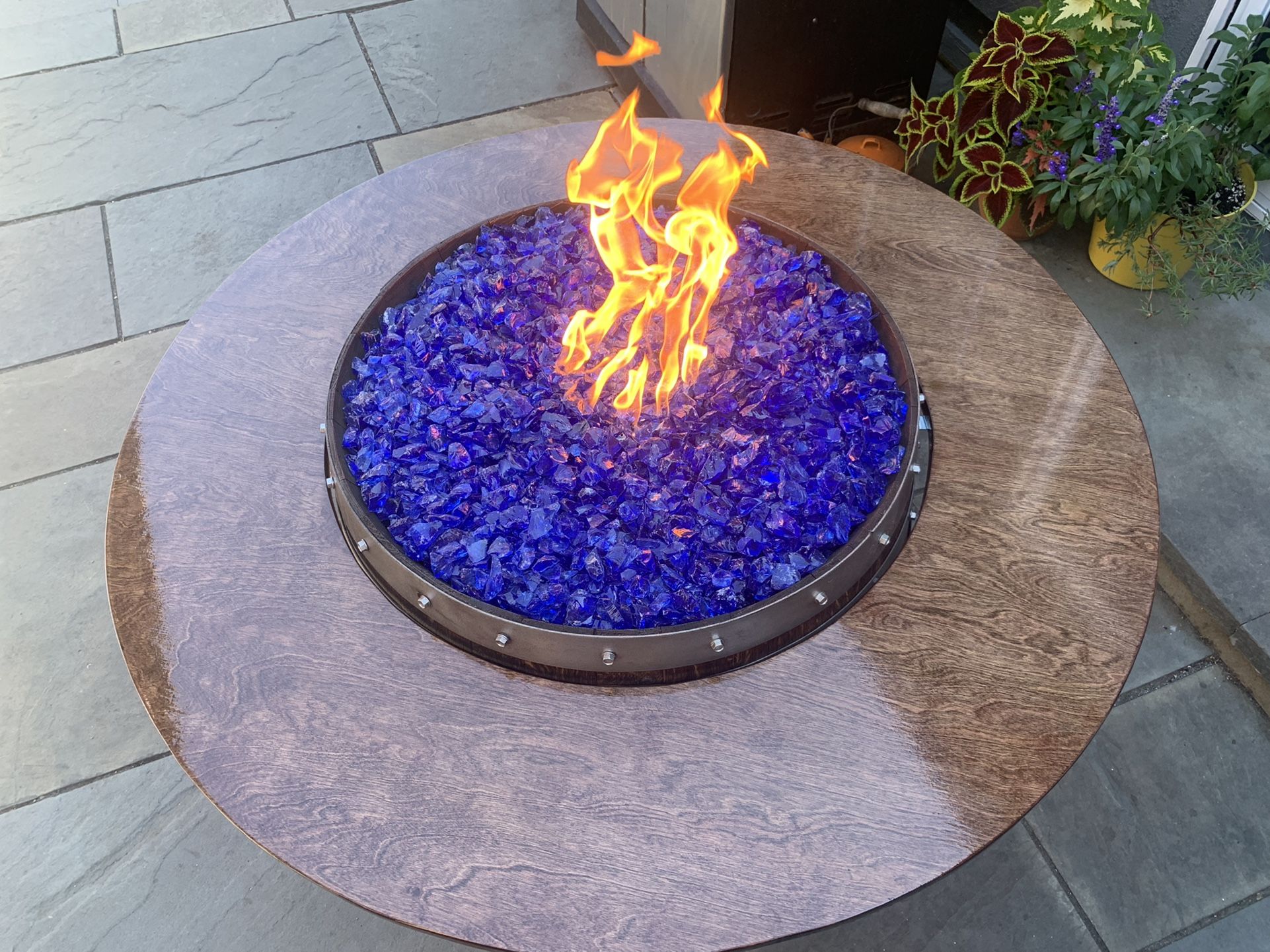 Wine Barrel Fire Pit