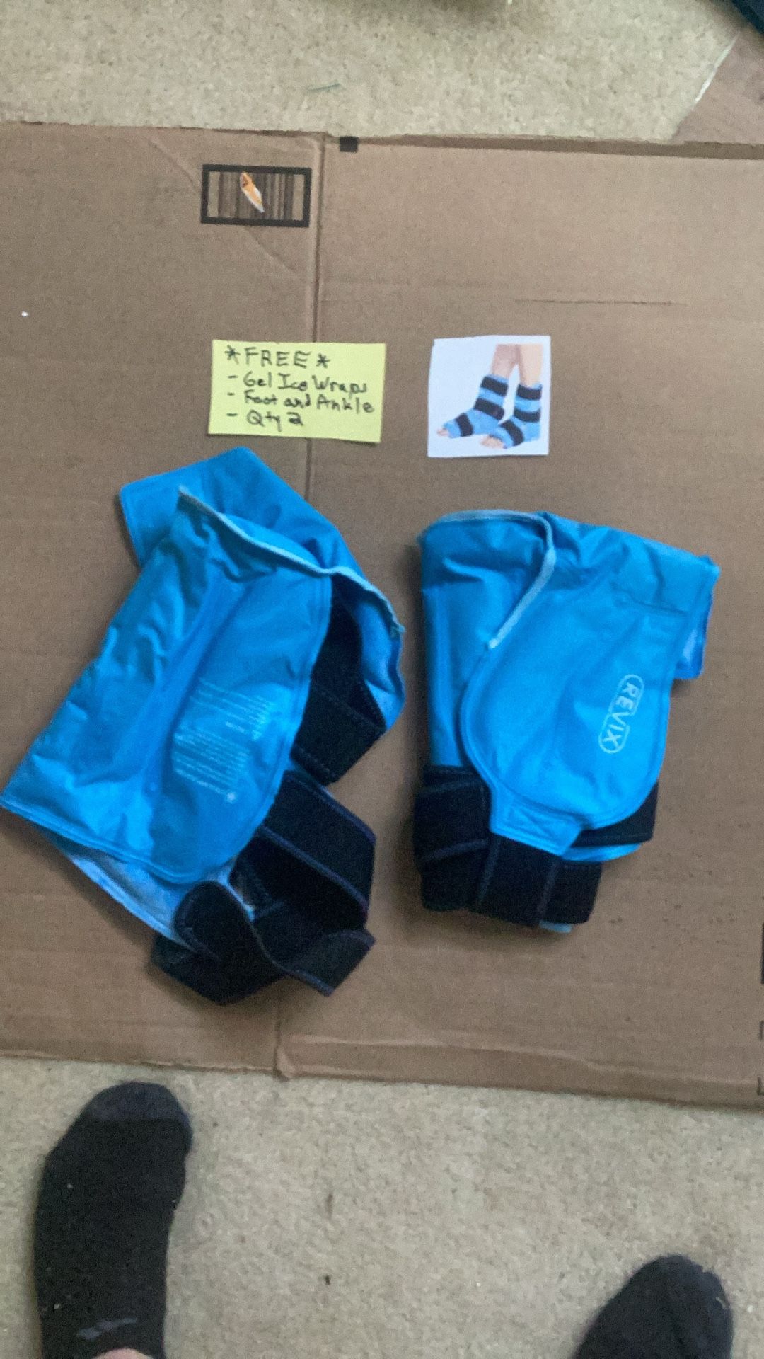 FREE - Gel Ice Wraps - For Foot and Ankle Injuries - Qty 2