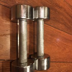 5 lbs set of two chrome dumbbells