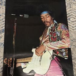 VINTAGE JIMI HENDRIX 1972 Wizard & Genius Switzerland  VERY RARE POSTER WG 2094  35” x 24” Price is firm