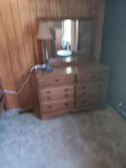 Double wooden bed and frame