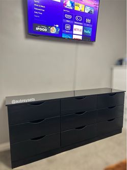 Black 9 drawer dresser