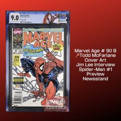Marvel Age #90 B CGC 9.0 Custom Label