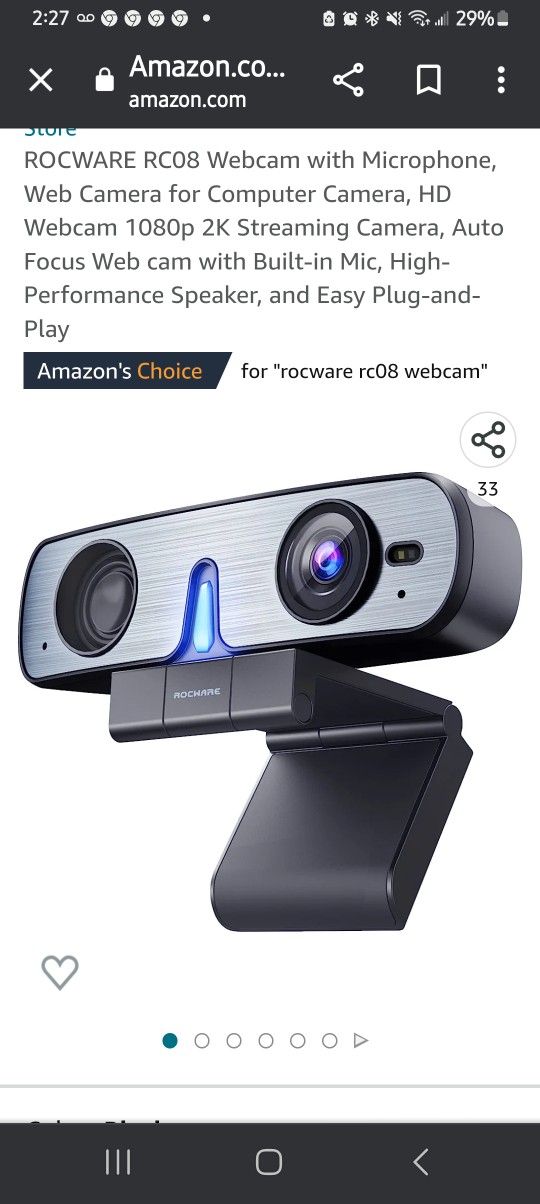 Rocware Mini All In One Web Camera