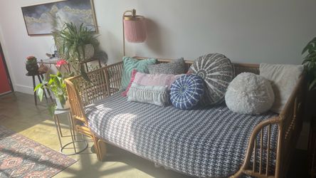 Rattan Twin Daybed with Mattress from World Market