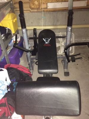 Body Vision Bench Press And Some Weights Barley Used Just
