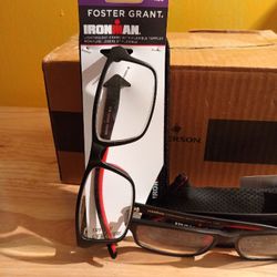 Foster Grant New Ironman Mens 1.25 Strength Light Weight Readers W Case $12 Each 