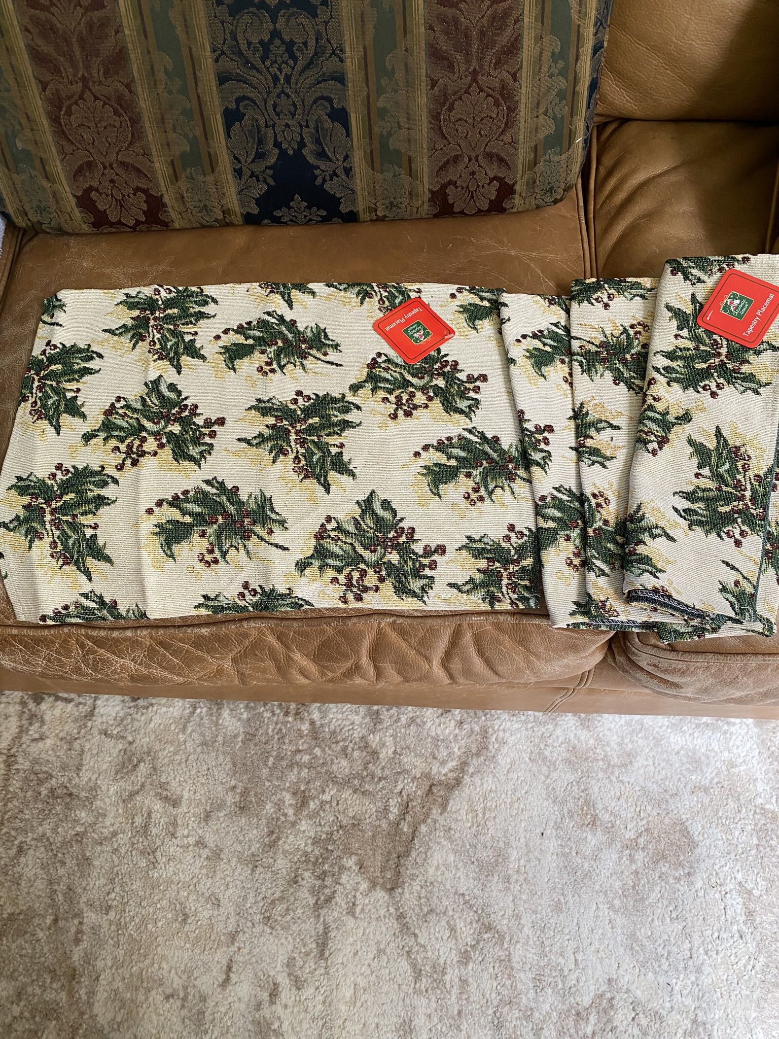 4 Brand New Christmas Brand Tapestry Place Mats