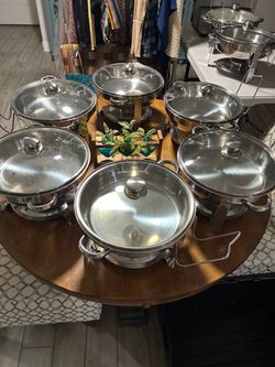 6 set of 5 Quart Chafing Servers